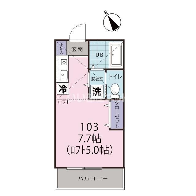 CASA金沢文庫(ワンルーム/1階)の間取り写真