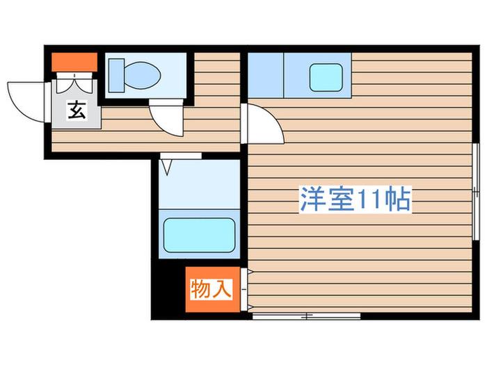 藤井ビル北10条(ワンルーム/4階)の間取り写真