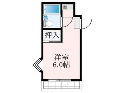 AZ12(ワンルーム/2階)の間取り写真