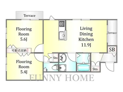 プログレス久が原(2LDK/1階)の間取り写真