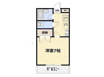 オ・ハナ クレスト(1K/1階)の間取り写真