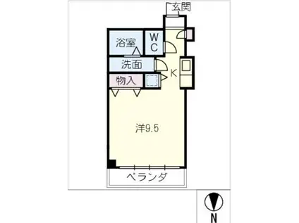 IMAGE(1K/3階)の間取り写真