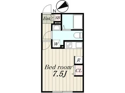 LUORE新江古田(ワンルーム/2階)の間取り写真