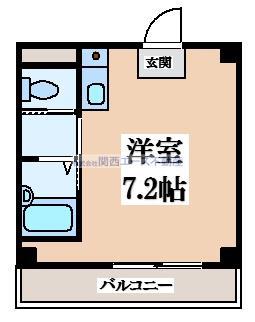 JR片町線 住道駅 徒歩8分 9階建 築20年(ワンルーム/5階)の間取り写真