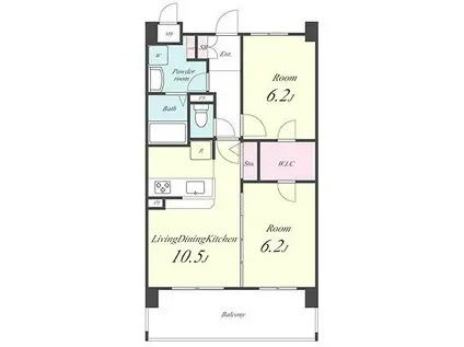 スプランドゥール(2LDK/3階)の間取り写真