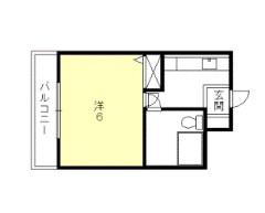 ソフィアフラット(1K/3階)の間取り写真