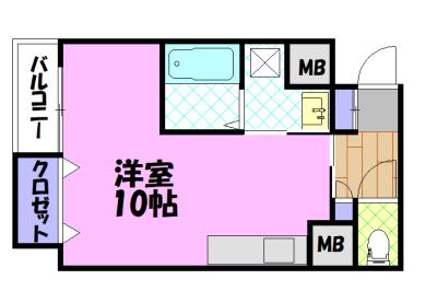 CASA RILASSANTE(ワンルーム/3階)の間取り写真