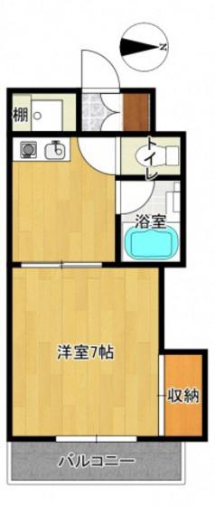 ウィンザーヒルズ(1DK/3階)の間取り写真