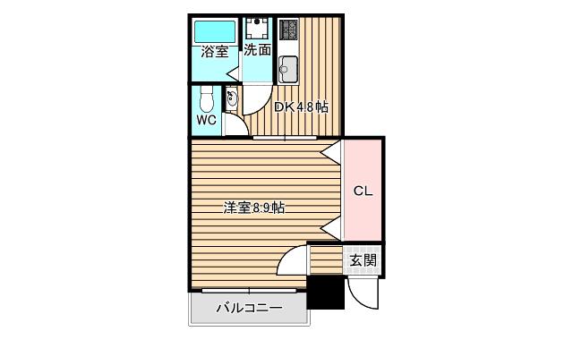 メゾンアーサー(1DK/1階)の間取り写真
