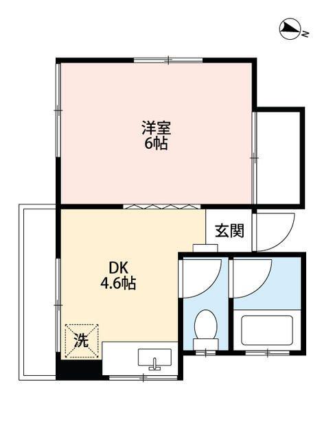 第ニ泉ハイツ(1DK/2階)の間取り写真
