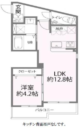 ゼファー今里(1LDK/3階)の間取り写真
