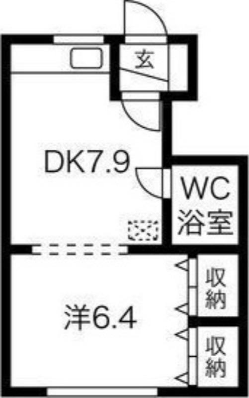 マンション常盤(1DK/4階)の間取り写真