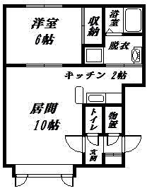 アールズコート(1LDK/1階)の間取り写真