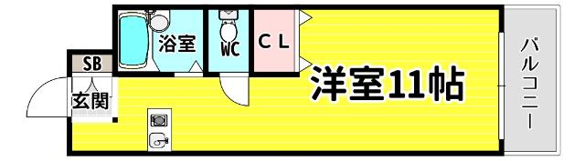 BSラグーン(ワンルーム/2階)の間取り写真