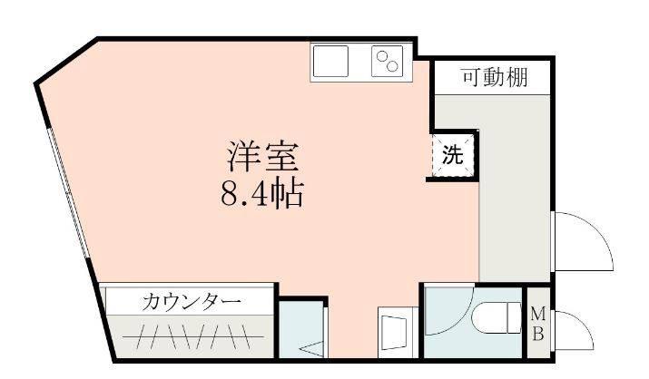CASACATOSHI(ワンルーム/1階)の間取り写真