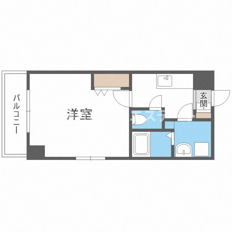 グランシエール都島(1K/7階)の間取り写真