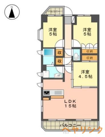 セレクトトロワ(3LDK/3階)の間取り写真