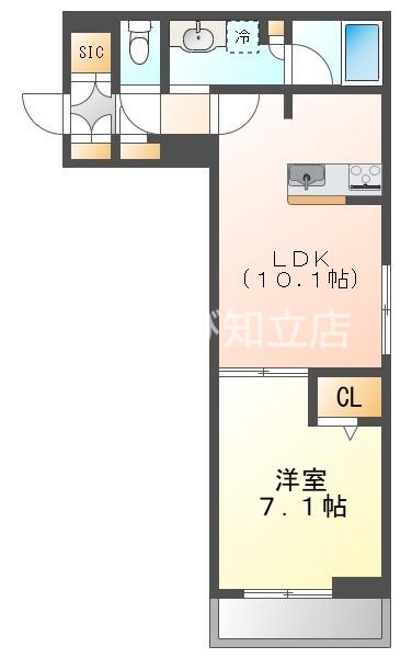 LUANA VIP RESIDENCE(1LDK/2階)の間取り写真