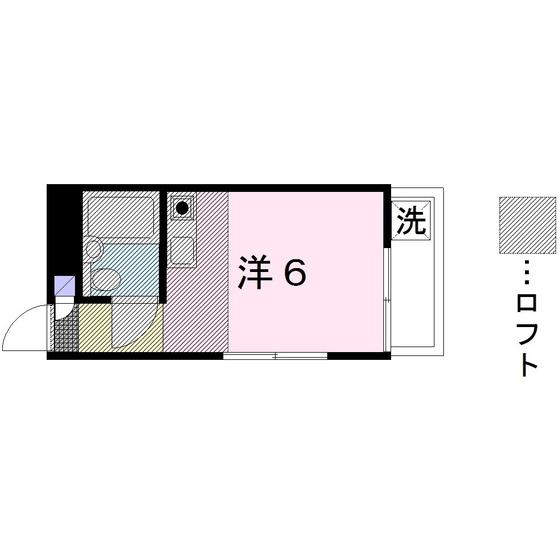 サガミノプラザ(ワンルーム/2階)の間取り写真