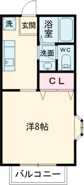 サンコーポ利平治(1K/2階)の間取り写真