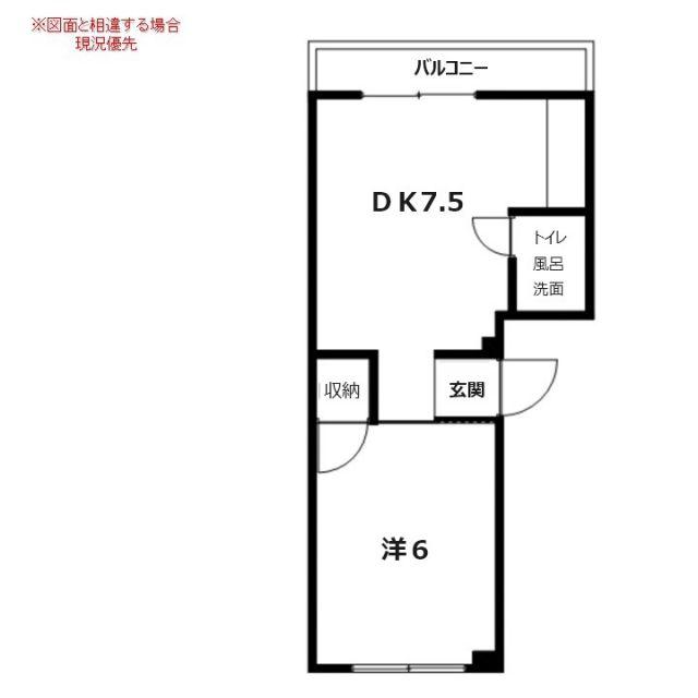 コーポ三宅(1DK/2階)の間取り写真