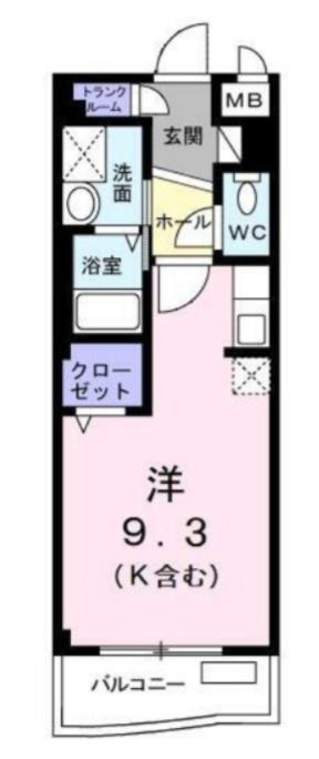 プラティークレジデンスみもみ(ワンルーム/3階)の間取り写真