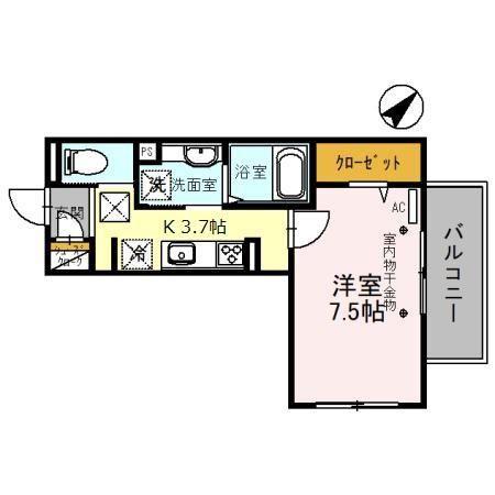 オペラハウス和田町(1K/3階)の間取り写真