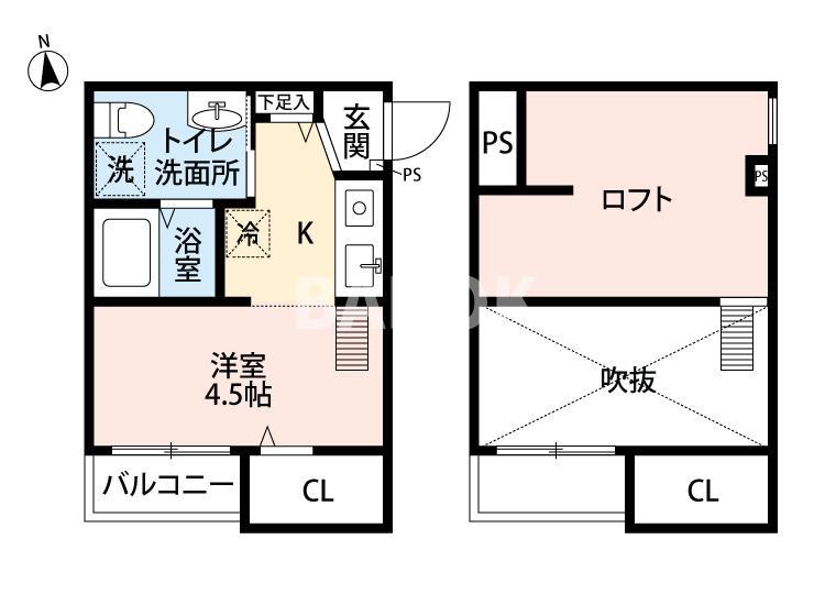 DORMIRE箱崎(ワンルーム/2階)の間取り写真