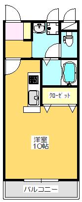 パズ昌栄II(ワンルーム/2階)の間取り写真