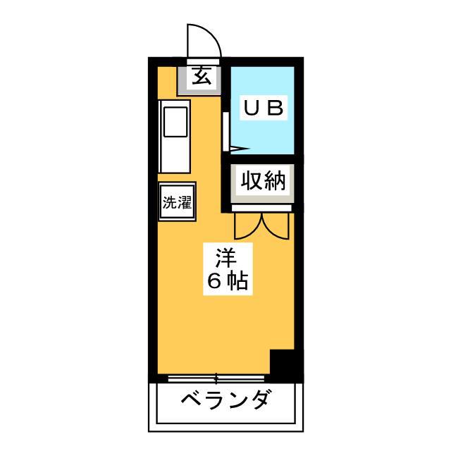 スズキマンション(ワンルーム/2階)の間取り写真