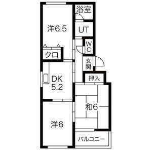 メゾンドアイン(3DK/4階)の間取り写真