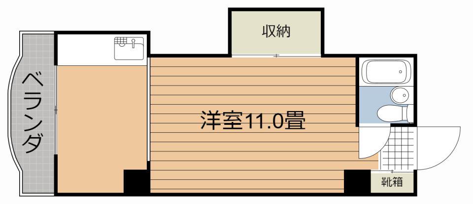 サンリアン2(ワンルーム/2階)の間取り写真