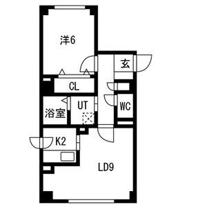 グランドティトンN32 (1LDK/2階)の間取り写真