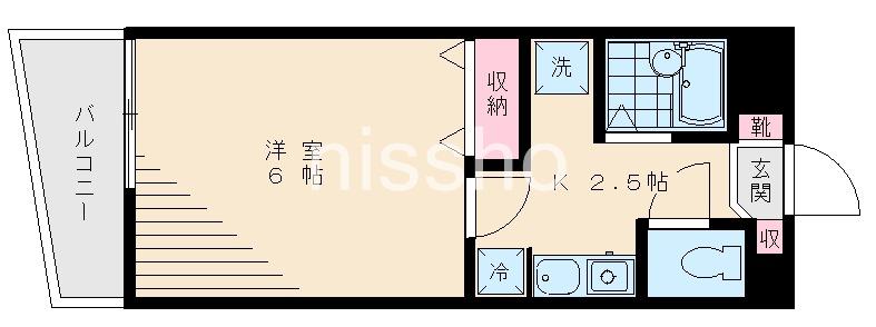 ロイヤル高円寺(1K/1階)の間取り写真