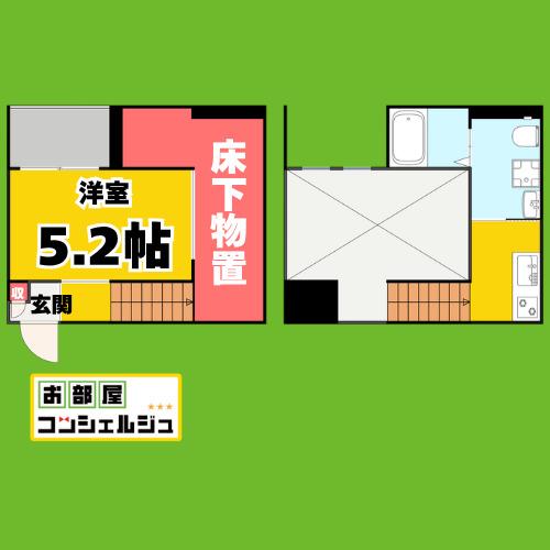 VIVA米野II (ワンルーム/2階)の間取り写真