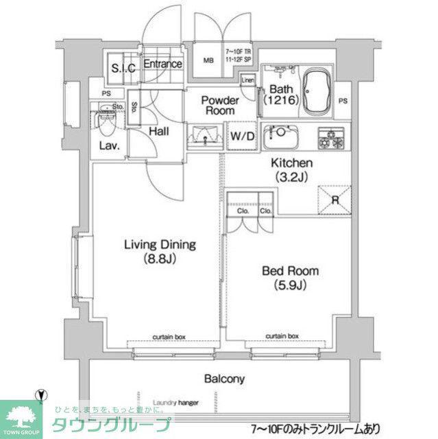 コンフォリア春日富坂(1LDK/9階)の間取り写真