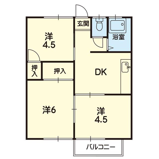 グリーンハイツ(3DK/2階)の間取り写真