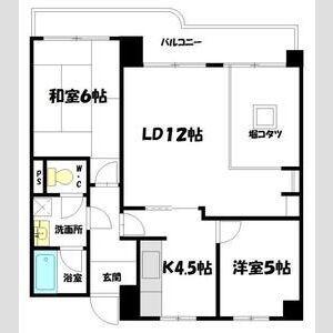 ブエナビスタ姫路青山イースト(2LDK/3階)の間取り写真