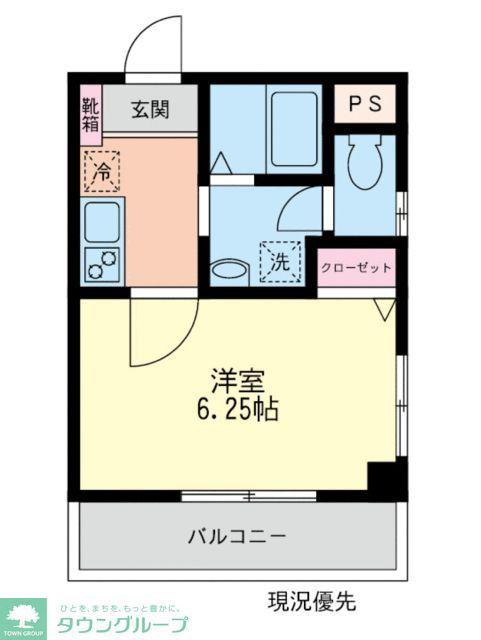 カーサアルボリーズCHIGASAKI(1K/3階)の間取り写真