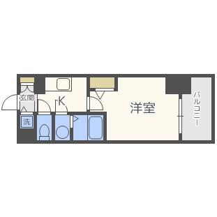 エスリード京橋(1K/9階)の間取り写真