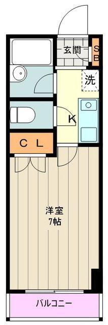 日神パレステージ玉川上水(1K/4階)の間取り写真