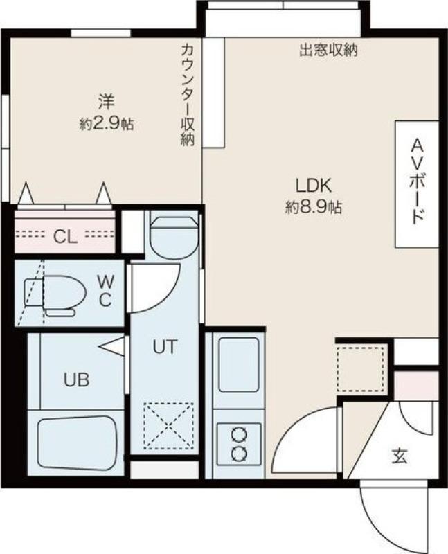 ムーンボー (1LDK/2階)の間取り写真