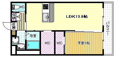 パルティーレ(1LDK/1階)の間取り写真