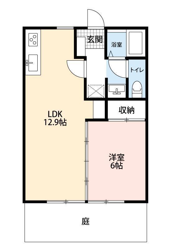 プロスパー(1LDK/1階)の間取り写真