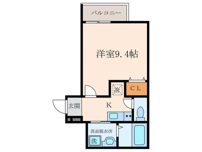 フジパレス武庫川駅東II番館(1K/3階)の間取り写真