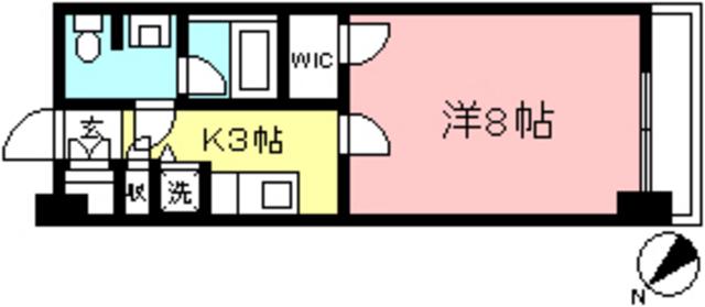 プランドール(1K/1階)の間取り写真