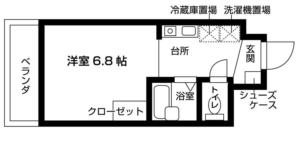 レキップ小平(ワンルーム/5階)の間取り写真