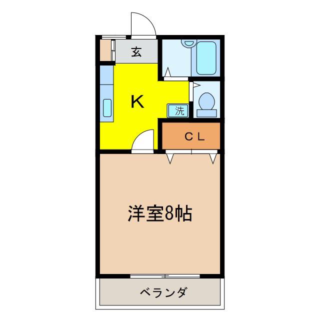 MICASA(1K/1階)の間取り写真
