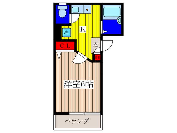 ドリームハイツ・サム(1K/3階)の間取り写真