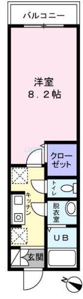 サラブレッドエクセル西船(ワンルーム/2階)の間取り写真